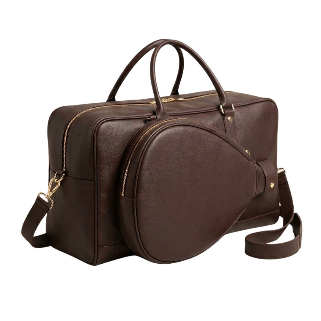 Heritage Leather Duffel in brown